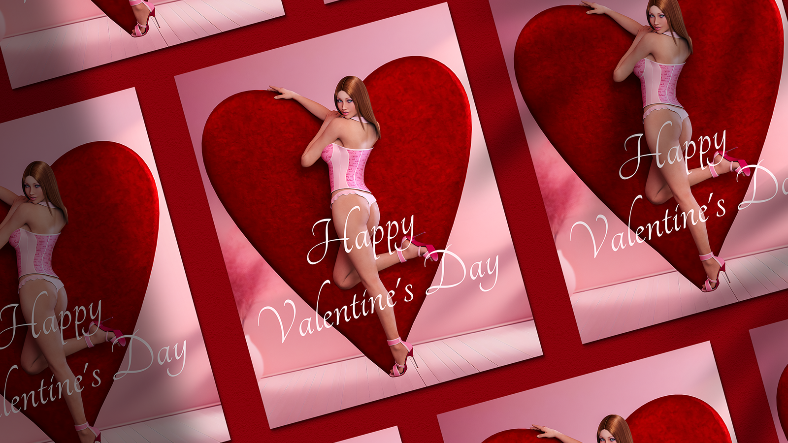 Passionate Valentine’s Day Girl in a Corset